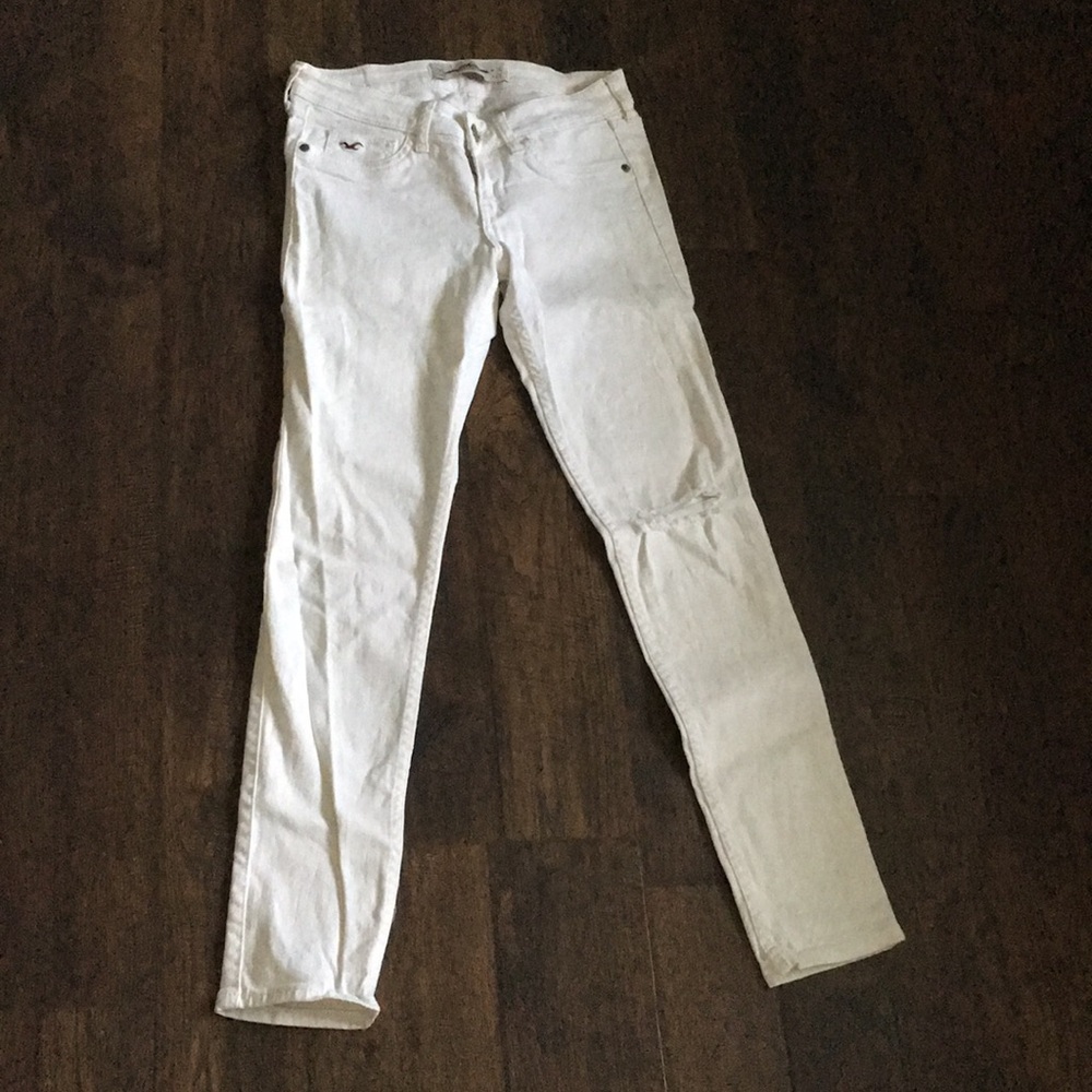 Ripped white jeans